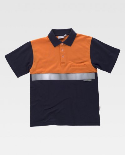 Polo WORK alta visibilidad hombros C3841