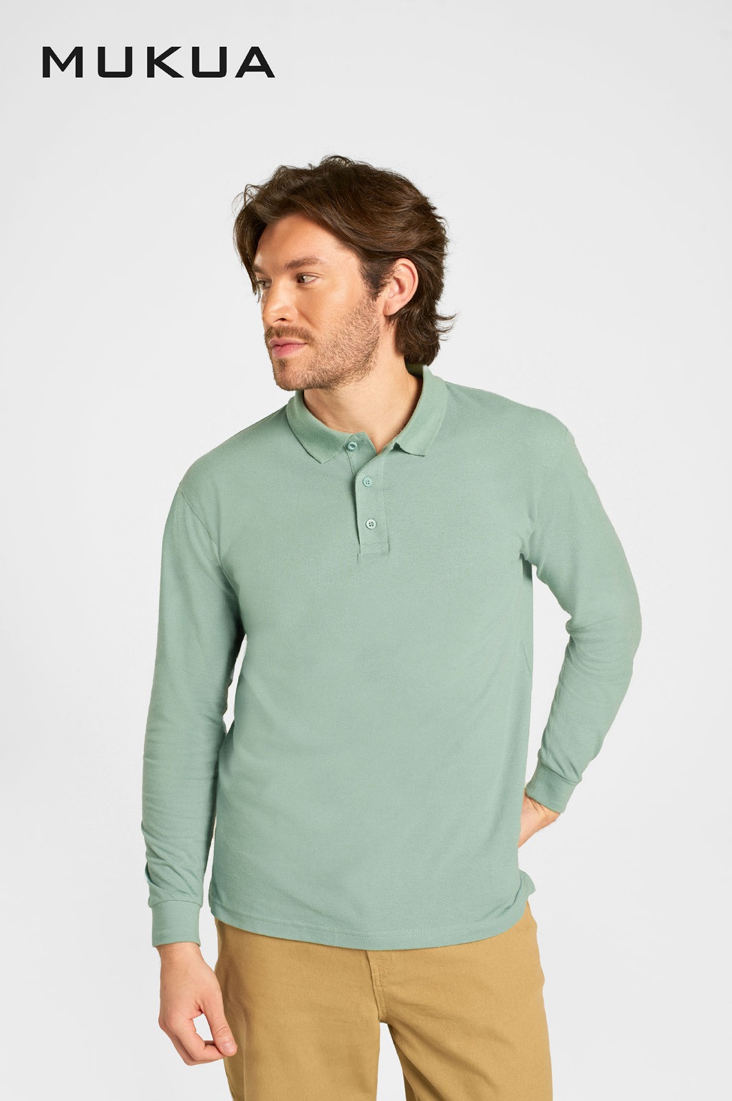 Polo Manga Larga MUKUA Hobart